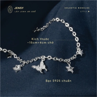 Lắc Tay Bạc Nữ S925 Cao Cấp JENSY Celestia - Vòng Tay Dễ Thương Giá 823k 7