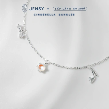 Lắc tay bạc nữ S925 JENSY charm độc đáo Cinderella- vòng tay xinh xắn 709.000₫