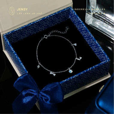 Lắc tay bạc nữ S925 JENSY charm độc đáo Cinderella- vòng tay xinh xắn 709.000₫