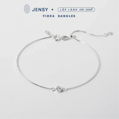Lắc tay bạc nữ S925 JENSY đá nhỏ Fiora vòng tay đơn giản giảm giá 531k