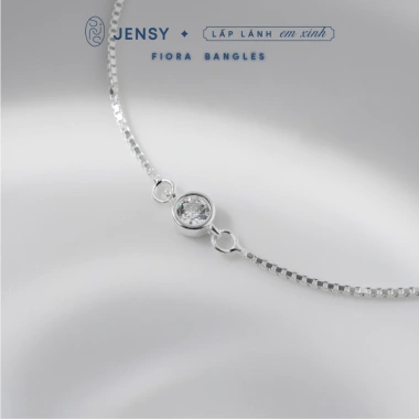 Lắc tay bạc nữ S925 JENSY đá nhỏ Fiora vòng tay đơn giản giảm giá 531k