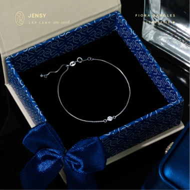 Lắc tay bạc nữ S925 JENSY đá nhỏ Fiora vòng tay đơn giản giảm giá 531k