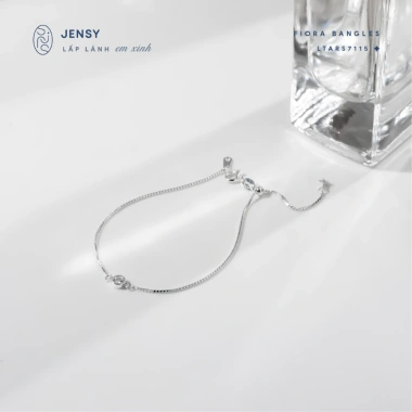 Lắc tay bạc nữ S925 JENSY đá nhỏ Fiora vòng tay đơn giản giảm giá 531k