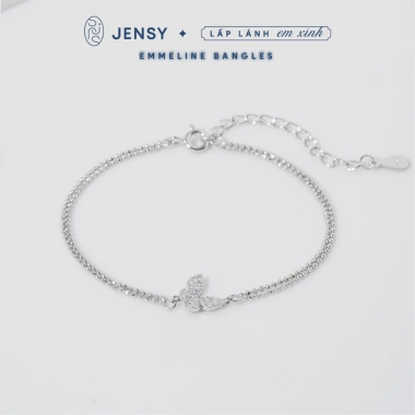 Lắc Tay Bạc Nữ S925 JENSY Emmeline Hình Bướm Đà - Giá ưu đãi 569k