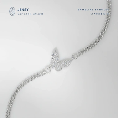 Lắc Tay Bạc Nữ S925 JENSY Emmeline Hình Bướm Đà - Giá ưu đãi 569k