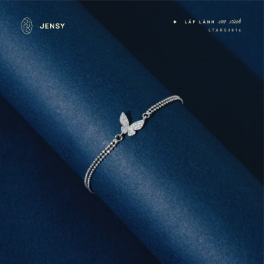 Lắc Tay Bạc Nữ S925 JENSY Emmeline Hình Bướm Đà - Giá ưu đãi 569k
