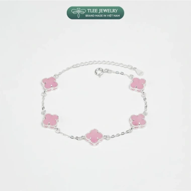 Lắc tay bạc nữ TLEE charm hoa cỏ bốn lá 8mm sang trọng - Giá giảm 660k 10