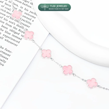 Lắc tay bạc nữ TLEE charm hoa cỏ bốn lá đơn sắc - Giá giảm còn 760.000₫ 7