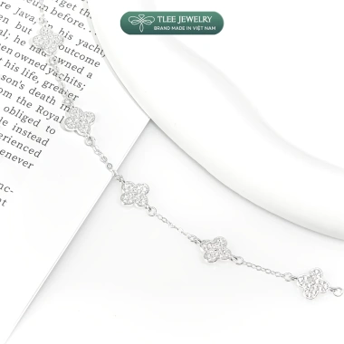 Lắc tay bạc nữ TLEE charm hoa cỏ bốn lá đơn sắc - Giá giảm còn 760.000₫ 9