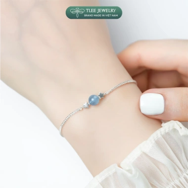 Lắc tay bạc nữ TLEE charm ngôi sao và đá phong thủy tự nhiên - Giá ưu đãi 576.000₫