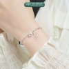 Lắc tay bạc nữ TLEE – Hạt bạc vỡ, charm nơ thắt, trái tim đá hồng, giảm 17% 8