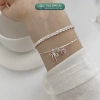 Lắc tay bạc nữ TLEE LT370 - Charm nơ thắt, ngôi sao & tim hồng, giảm giá 23% 5