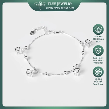 Lắc tay bạc nữ TLEE Rubic đính đá cao cấp – Khuyến mãi 754.000đ