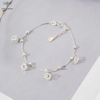 Lắc tay bạc nữ TLEE Rubic đính đá cao cấp – Khuyến mãi 754.000đ 4