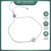 Lắc tay bạc nữ TLEE - Vòng mì rút charm hoa cúc xinh xắn, giảm giá 864.000đ