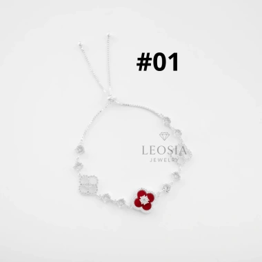 Lắc tay bạc s925 4 lá cỏ LEOSIA JEWELRY LA79 tinh tế, ý nghĩa, giá ưu đãi 1.125.000 VND