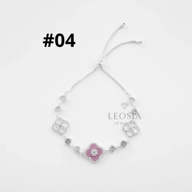 Lắc tay bạc s925 4 lá cỏ LEOSIA JEWELRY LA79 tinh tế, ý nghĩa, giá ưu đãi 1.125.000 VND