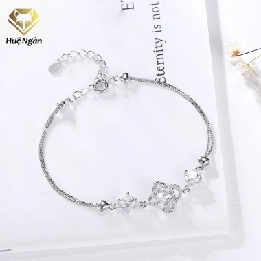 Lắc tay bạc S925 Huệ Ngân cỏ bốn lá may mắn dây hộp RYB140.087 - Giá 520.000đ 7