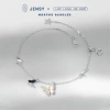 Lắc tay bạc S925 JENSY hình bướm trắng Morpho - Vòng tay nữ giá ưu đãi 884.000