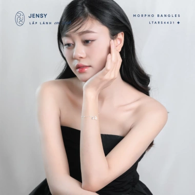 Lắc tay bạc S925 JENSY hình bướm trắng Morpho - Vòng tay nữ giá ưu đãi 884.000 4