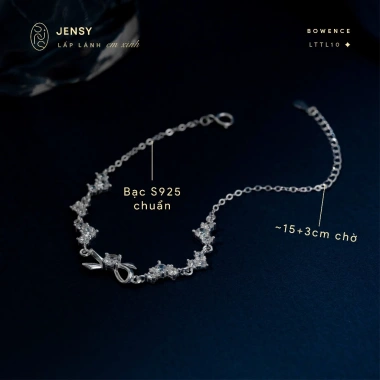 Lắc Tay Bạc S925 Nữ Jensy LTTL10 Hình Nơ Bowence Thanh Lịch Giá Ưu Đãi 786.000₫