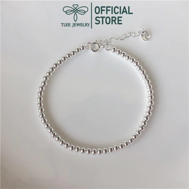 Lắc tay bạc TLEE bi trơn sáng bóng - Giá chỉ 1.196.000 VNĐ, ưu đãi đặc biệt