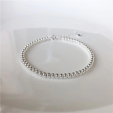 Lắc tay bạc TLEE bi trơn sáng bóng - Giá chỉ 1.196.000 VNĐ, ưu đãi đặc biệt 4