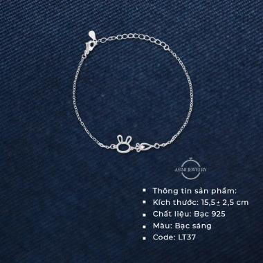 Lắc tay bạc Ý S925 mặt Thỏ & Cà rốt Blue Rabbit LT37 - Giá ưu đãi 459.000₫ 3 Lắc tay bạc Ý S925 mặt Thỏ & Cà rốt Blue Rabbit LT37 - Giá ưu đãi 459.000₫ 3