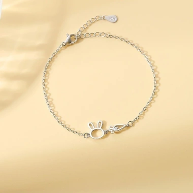 Lắc tay bạc Ý S925 mặt Thỏ & Cà rốt Blue Rabbit LT37 - Giá ưu đãi 459.000₫