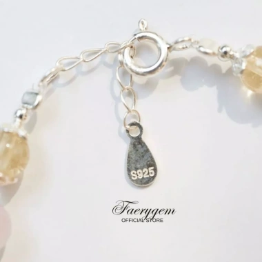 Lắc tay Citrine và Rose Quartz FaeryGem tình yêu, tài chính, bạc S925 chỉ 685k 5
