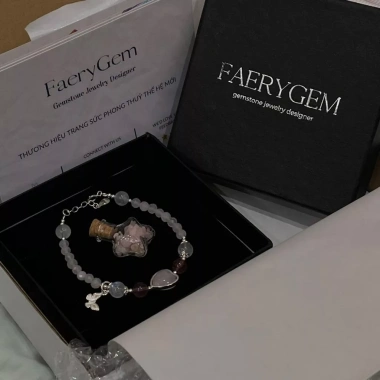 Lắc tay Citrine và Rose Quartz FaeryGem tình yêu, tài chính, bạc S925 chỉ 685k 8