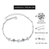 Lắc tay HANADA Moissanite 5mm cỏ bốn lá, bạc 925 phủ bạch kim, không đen không mờ - 1.2tr 2