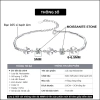 Lắc tay HANADA Moissanite 5mm cỏ bốn lá, bạc 925 phủ bạch kim, không đen không mờ - 1.2tr 6
