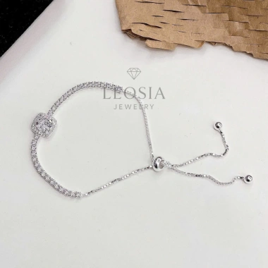 Lắc tay kim cương Moissanite 6.5 ly kiểm định GRA - LEOSIA JEWELRY cao cấp, sang chảnh, hiện đại, giá ưu đãi 750.000₫