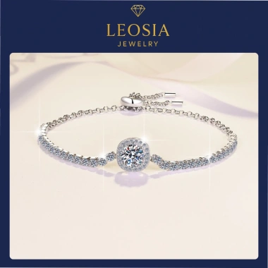 Lắc tay kim cương Moissanite 6.5 ly kiểm định GRA - LEOSIA JEWELRY cao cấp, sang chảnh, hiện đại, giá ưu đãi 750.000₫