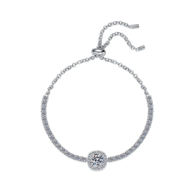 Lắc tay kim cương Moissanite 6.5 ly kiểm định GRA - LEOSIA JEWELRY cao cấp, sang chảnh, hiện đại, giá ưu đãi 750.000₫
