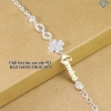 Lắc tay kim cương Moissanite bạc nữ 4 ly cỏ bốn lá khắc tên GRA cao cấp LTNM15 TNJ 1.62tr 4