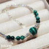 Lắc Tay Nữ Bạc 925 Mix Đá Khổng Tước TOPGEMS - Malachite 8mm Tự Nhiên, BH 12 Tháng 4