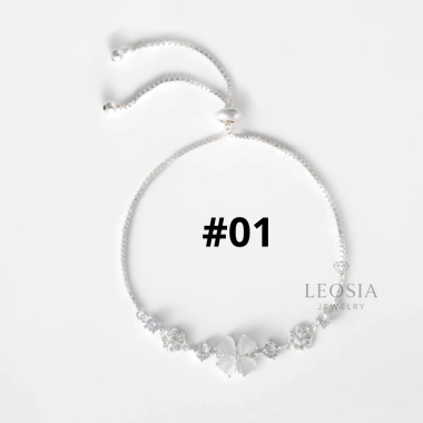 Lắc tay nữ bạc s925 LEOSIA cỏ 4 lá đính đá - Quà tặng cao cấp, giảm còn 750.000 VND 3