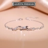 Lắc tay nữ bạc xi bạch kim LAVESTA LAV159 Ahri mặt nơ đá lấp lánh ngọt ngào dịu dàng - Giá ưu đãi 1.18tr