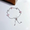 Lắc tay nữ cỏ bốn lá mạ vàng hồng sang trọng LEOSIA JEWELRY LA32 giảm 21% 4