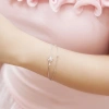 Lắc tay nữ mạ vàng hồng 18K & bạch kim LAV155 Yeri – hoa nhẹ nhàng, 925.000₫ 2