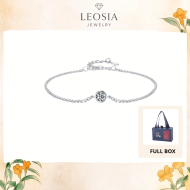 Lắc tay nữ mạ vàng trắng kim cương Moissanite 6.5 ly LA25 sang chảnh, quà tặng 1.1 triệu