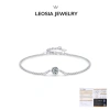Lắc tay nữ mạ vàng trắng kim cương Moissanite 6.5 ly LA25 sang chảnh, quà tặng 1.1 triệu 2