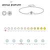 Lắc tay nữ mạ vàng trắng kim cương Moissanite 6.5 ly LA25 sang chảnh, quà tặng 1.1 triệu 4