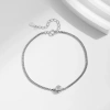 Lắc tay nữ mạ vàng trắng kim cương Moissanite 6.5 ly LA25 sang chảnh, quà tặng 1.1 triệu 5