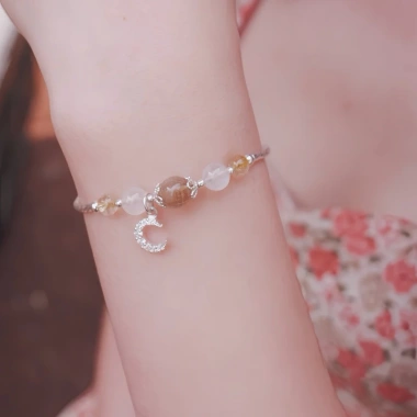Lắc Vòng Tay Nữ Charm Trăng Bạc 925 Đá Moonstone Phong Thủy May Mắn Tài Lộc 6