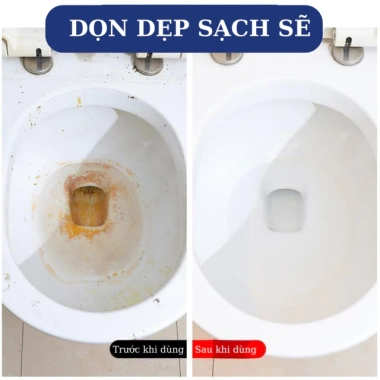 Làm sạch Ố Vàng Bồn Cầu - Chất hòa tan vết cáu vàng mạnh Khang Đức, chỉ 45.000₫ 4