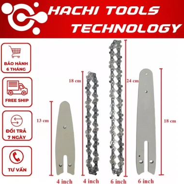 Lam xích máy cưa xích pin 4-6 inch: Lưỡi cưa bền bỉ, giảm 20% chỉ 45.000đ