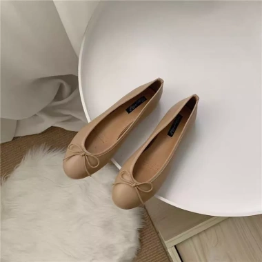 Lamode Dongdaemun Giày Đế Bằng Real Shot 4 Màu Size 35-40 Miệng Nông Nơ Ba Lê 9 Lamode Dongdaemun Giày Đế Bằng Real Shot 4 Màu Size 35-40 Miệng Nông Nơ Ba Lê 9